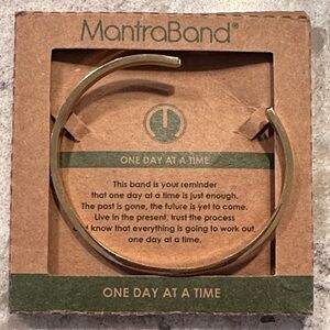 MantraBand ONE DAY AT A TIME Gold Cuff